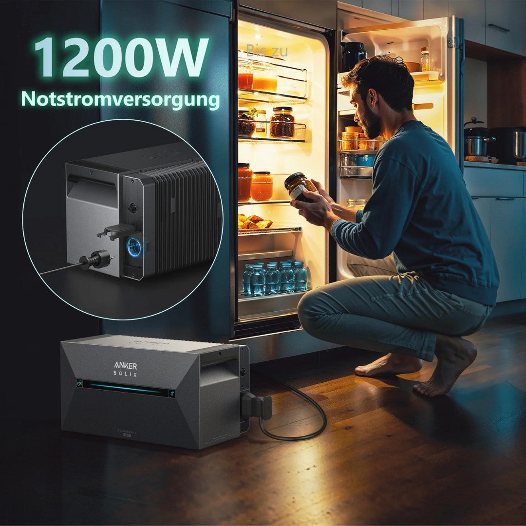 Nachrüst-Set 1000+ Watt mit 1,6 kWh AC Speicher (Anker)