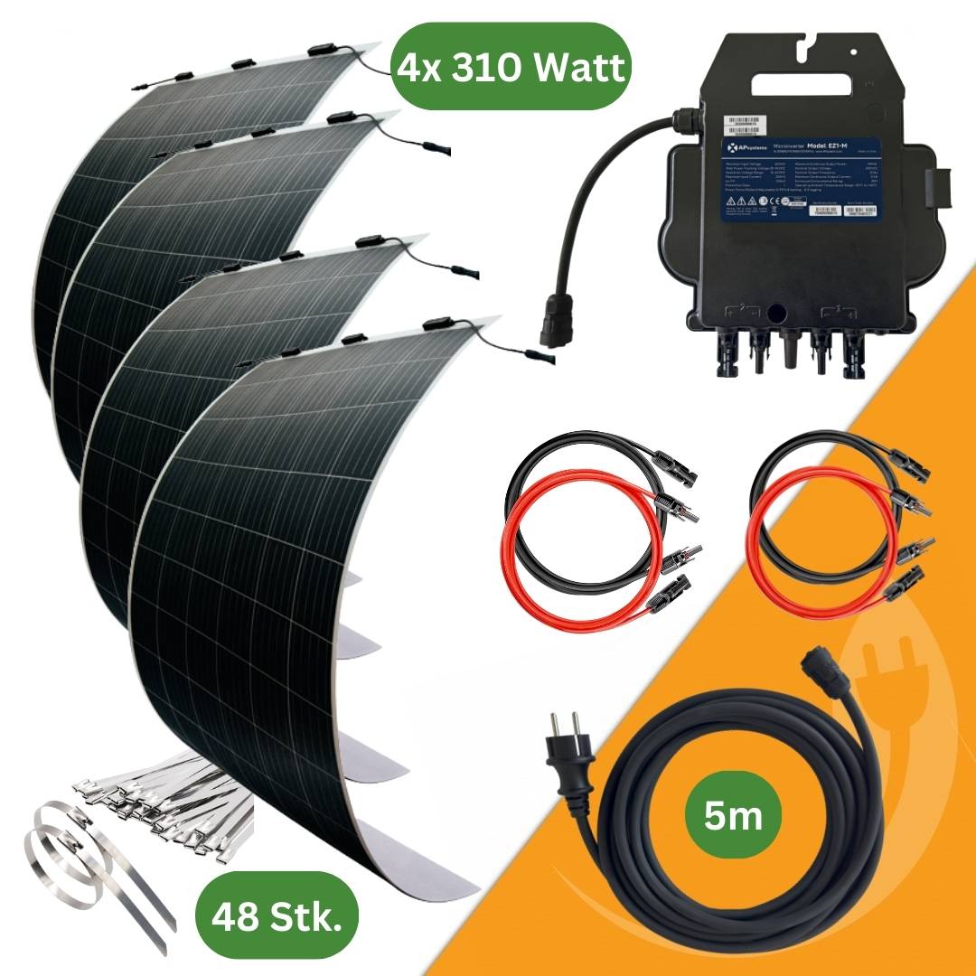 MyUltraleicht Balkonkraftwerk 1240 W - vierfache Power